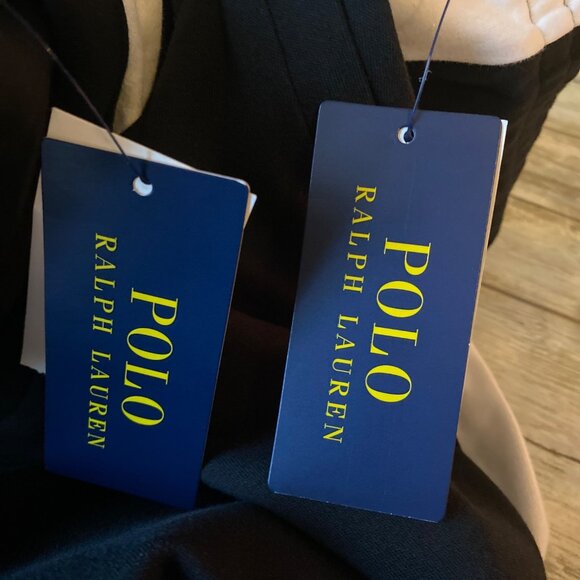 Polo Ralph Lauren Interlock Tracksuit Jacket XL & Pants L Black White Stripe NEW - Picture 13 of 15